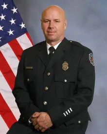 Chad Mastagh as a South Bend Firefighter